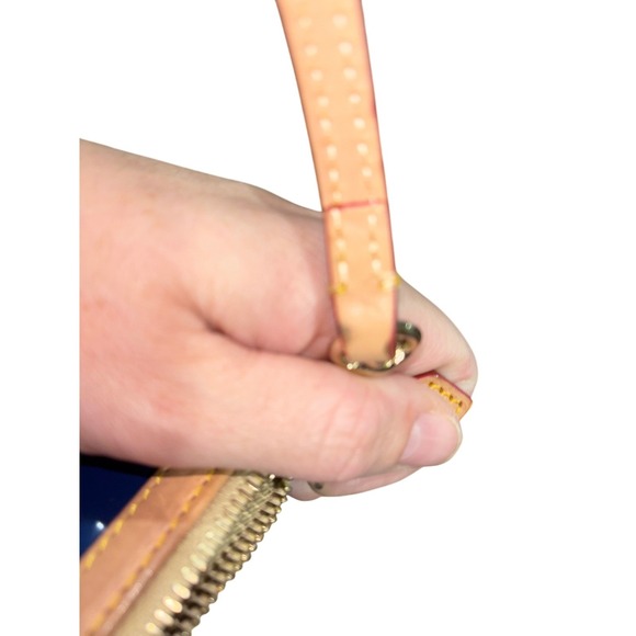 Dooney & Bourke Patent Leather Blue Wristlet Clutch Bag Set 2 Piece - Picture 12 of 12